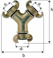 Druckluft-/Wasserschauch-Kupplung